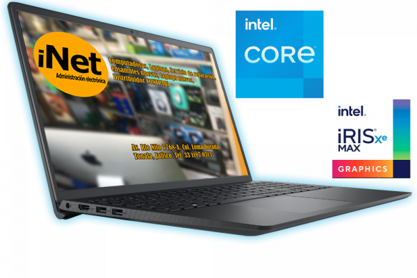 PC Portátil · Laptop: Dell Inspiron 15 3000 3520 39.6cm (15.6") · Intel Core i3 12a Gen i3-1215U Hexa-core (6 Core) 1.20GHz · 512GB SSD SSD m.2 · 08gb RAM