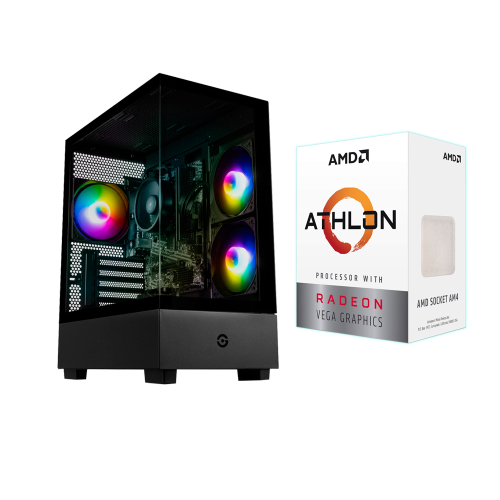 PC escritorio CPU WORKS : 16gb DDR4 - SSD 0480gb NV2 M.2 - ATHLON 3000G - GETTTECH PCH SKU: GPA-GFT300GB-01M