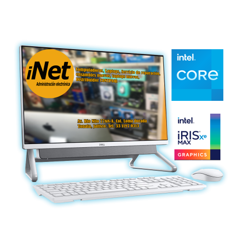 PC escritorio · AIO: DELL Intel Core i3, SSD 512gb m.2 · 08gb RAM · pantalla 23.8" · Win11 home español. ING SKU: 0B15724